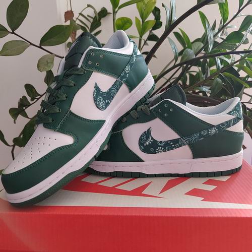 Cheap Nike Dunk Shoes Wholesale Men and Women Dark green cashew flower-155